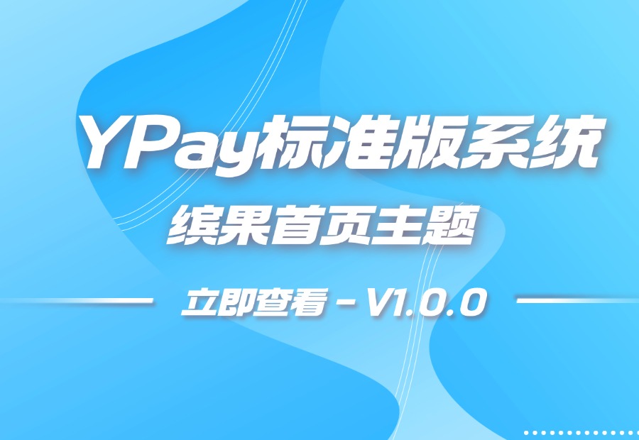 YPay标准版首页主题 - 缤果V1.0.1